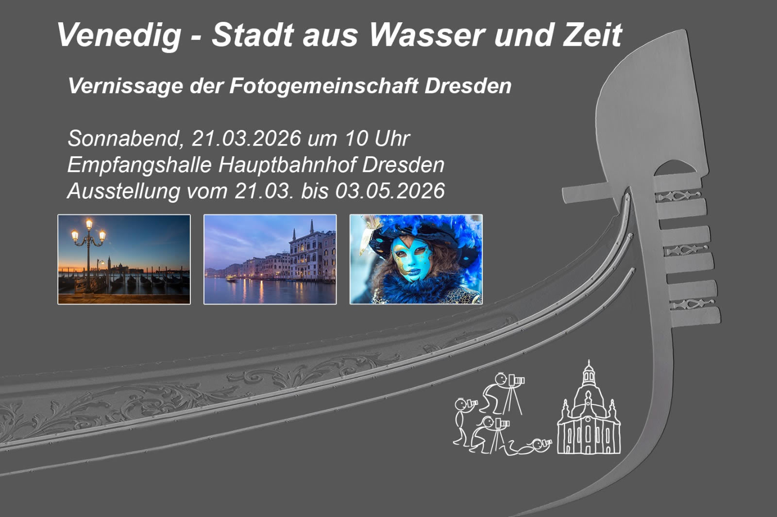 Fotoausstellung mit Vernissage im Hauptbahnhof Dresden ab 21.03.26
