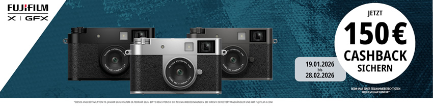 Noch bis 28.02. sparen beim Kauf der Fujifilm X Half Cashback