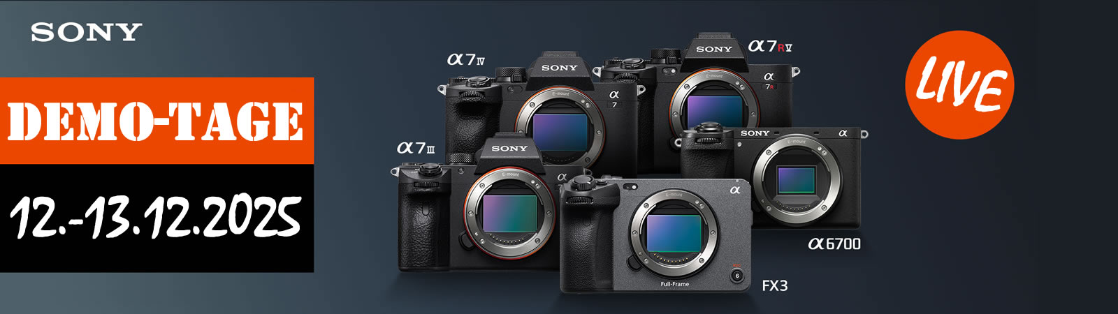 Sony Demo-Tage 12. und 13.12.2025