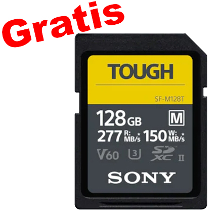 Gratis dazu Sony Tough 128GB SDXC UHS-II V60 Speicherkarte