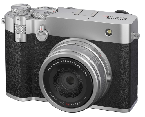 Fujifilm GFX 100RF Silber Linke Frontansicht