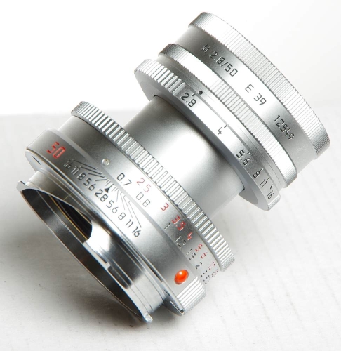 Leica Elmar-M 50mm/F2,0 silbern verchromt Version 11823 *gebraucht*