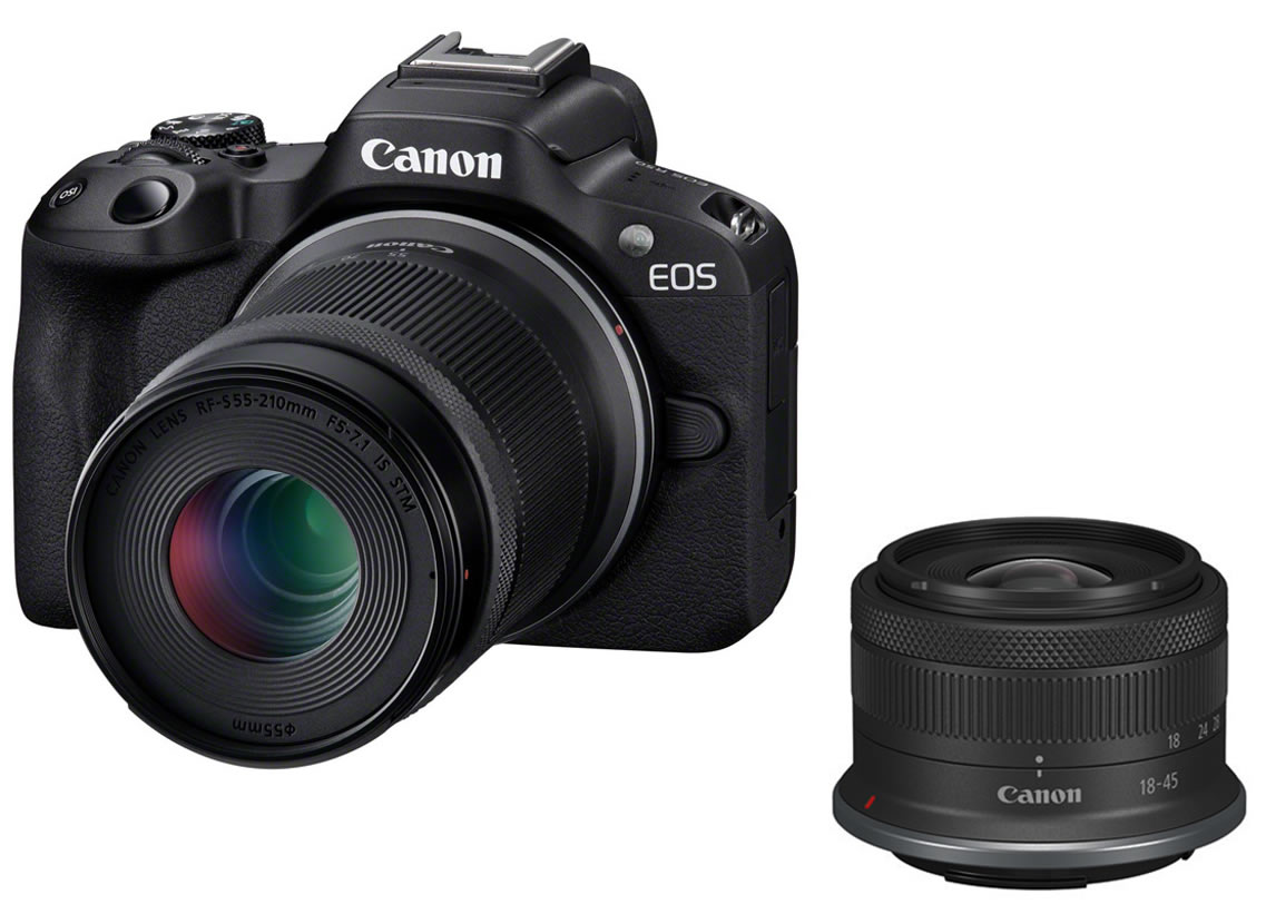 55-210 IS Einsteiger- Systemkamera + R50 IS Fotofachgeschäft Canon RF-S Kit EOS - mm und mit Vlogger 18-45mm STM STM Tradition für