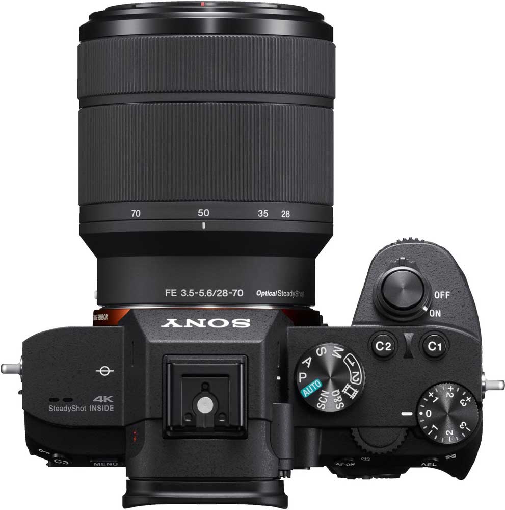 Sony Alpha 7 III + 28-70mm E-Mount Systemkamera (24.2 Megapixel Exmor R  CMOS Vollformatsensor, XGA OLED Sucher, 7,5 cm (3 Zoll) Touch-Display, 2  Kartenslots) Schwarz- Fotofachgeschäft mit Tradition