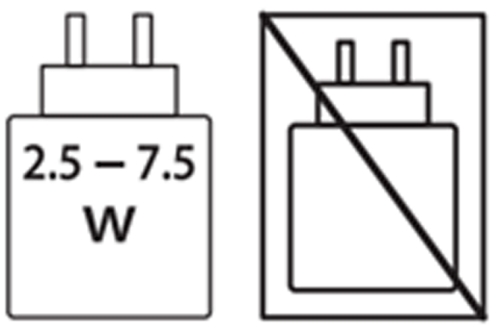 der benötigte USB-Netzadapter optional erhältlich