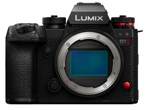 Frontansicht Panasonic S1 II mit geöffneten Verschluss