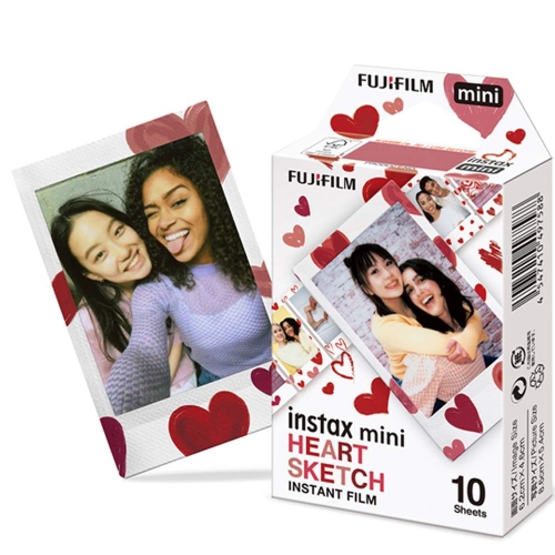 Fujifilm Instax Mini Kassette mit Herz im Rahmen